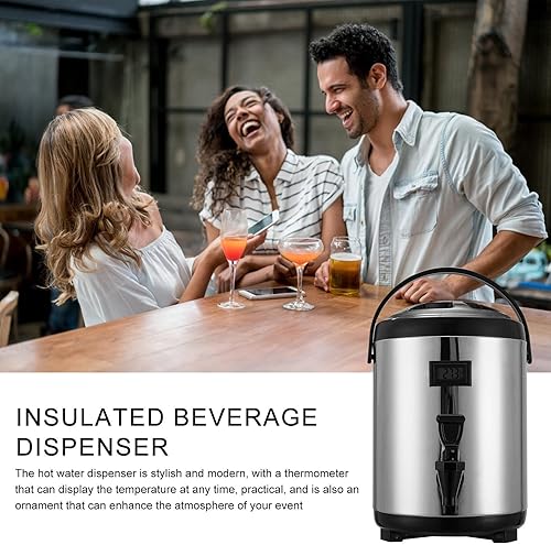Miniatura 8 de Dispensador de bebidas aislado  Dispensador térmico de acero inoxidable de 12 litros3.17 galones, dispensador de bebidas calientes y frías, con