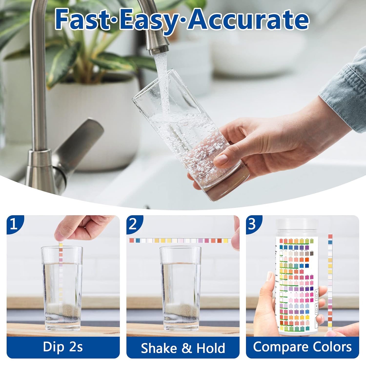 Buy 16 in 1 Drinking Water Test Kit, 100 Strips Water Testing Kits for