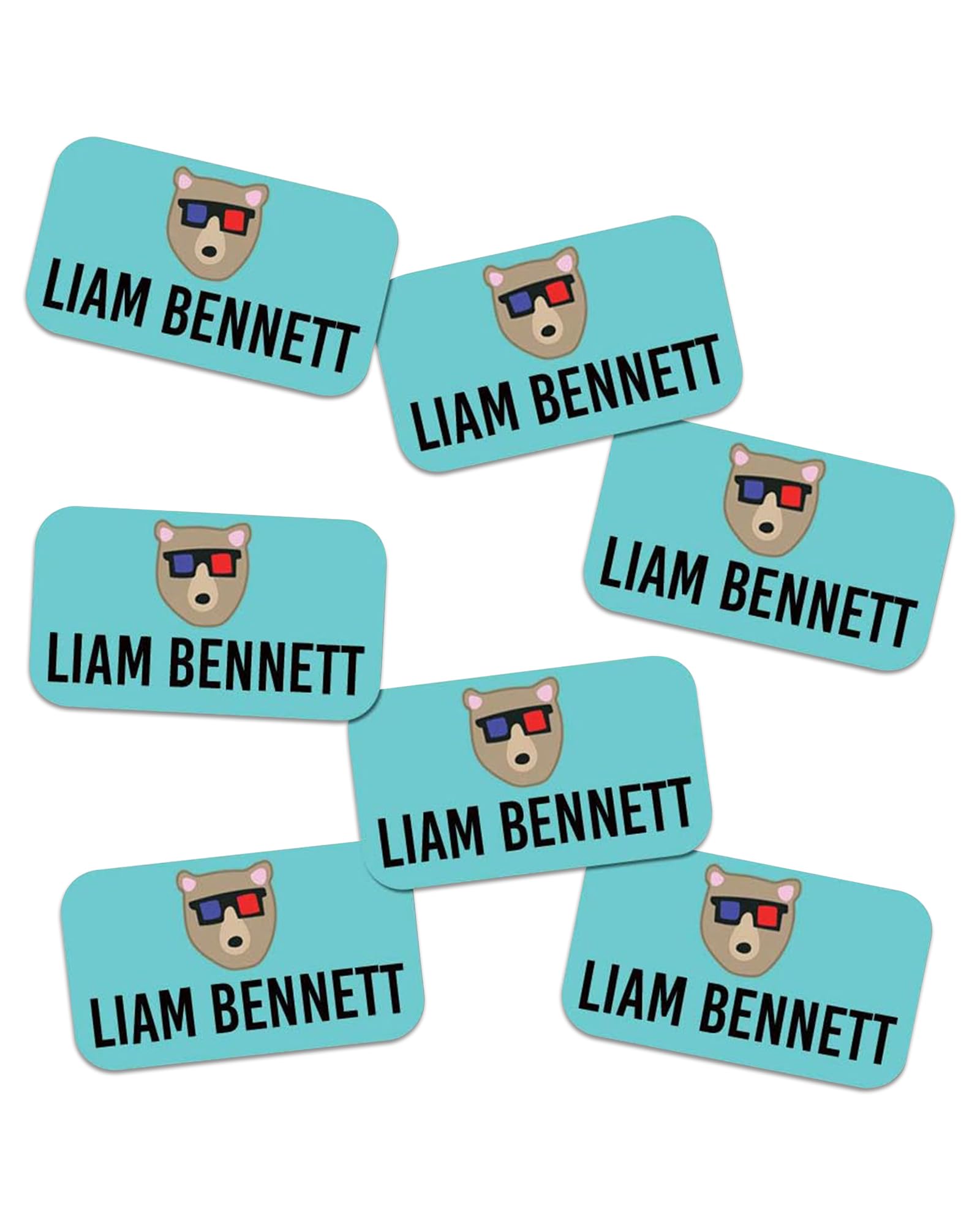 Label Daddy, Personalized Stickers Labels for Boys, Water Proof Labels for School, Suitable Tag Kids Items for Camping Trips and More, Extra Small