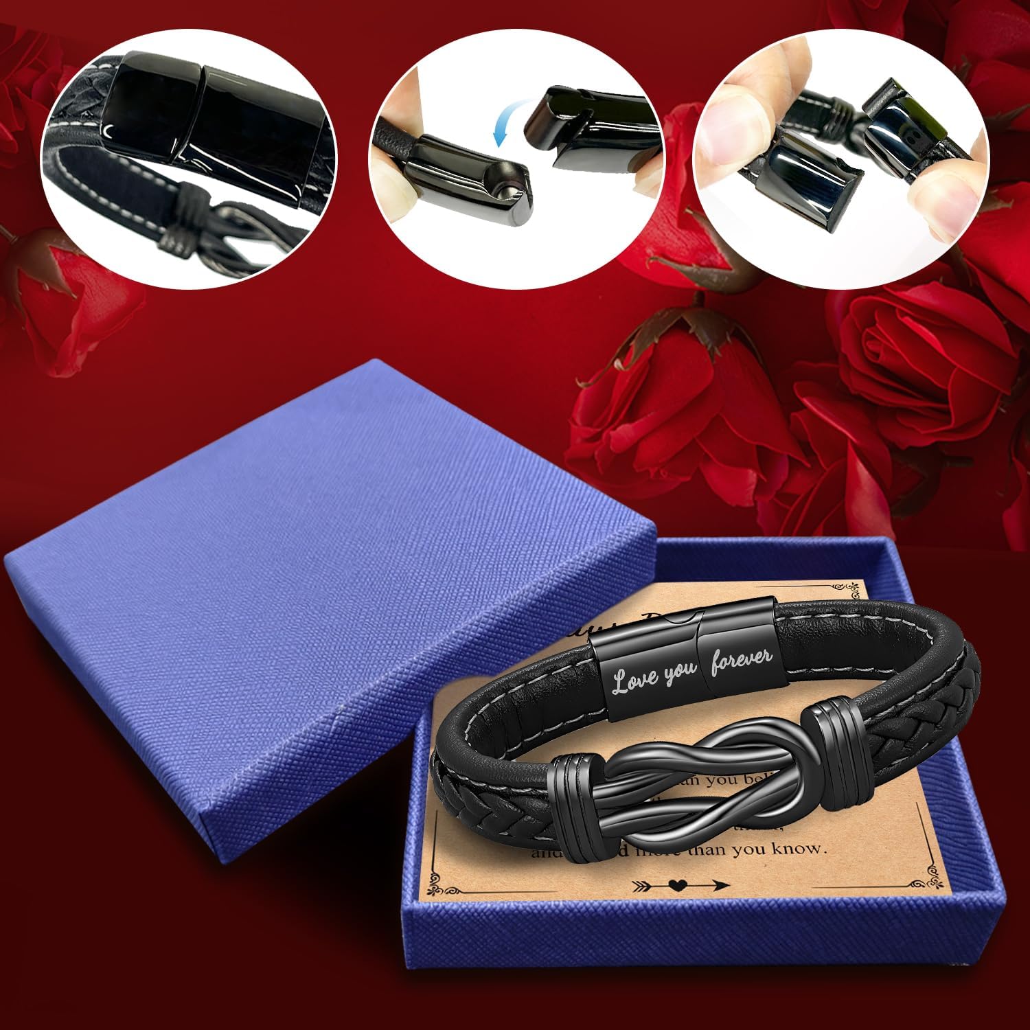 Mens Leather Bracelet To My Bracelet Men Jewelry Mens Gift For Men image 5