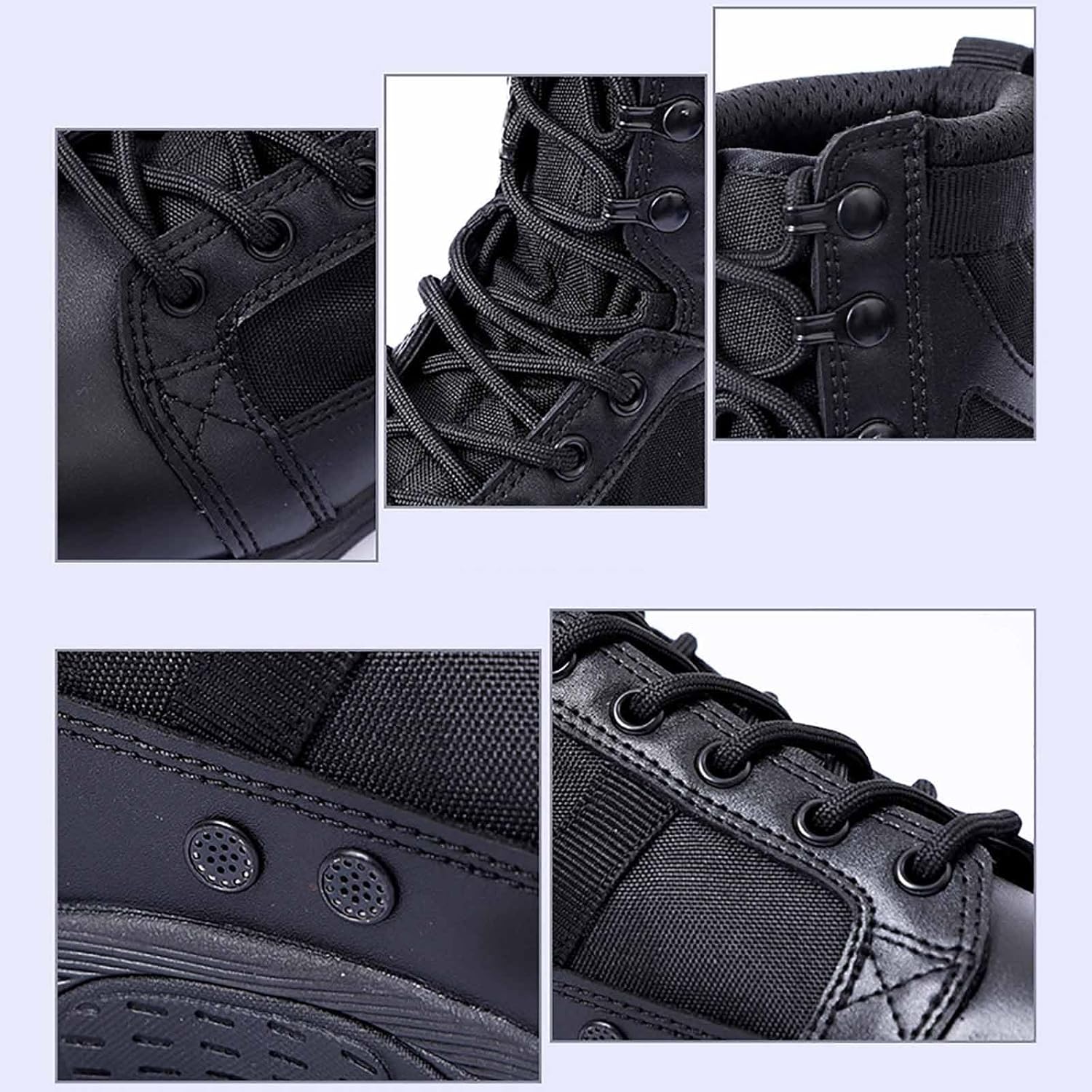 CLSQLXYJZC Durable Army Combat Boots, Men's Waterproof Hiking Work Boots Men's military tactical boots Lightweight work boots for men breathable jungle Desert Boots