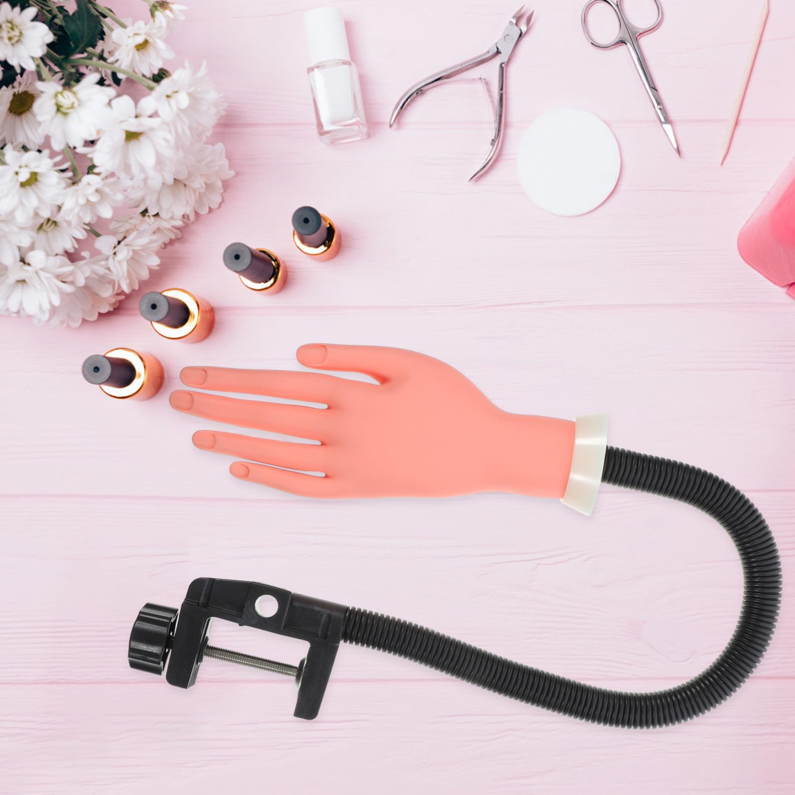 ibasenice Unghie Mano in Finte Simulazione Trasportare Alta Facile da e Punte Finta Plastica con 100 per Pratica per Manicure
