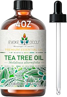 EVOKE OCCU 100% Pure Tea Tree Essential Oil 4oz - Natural Skin, Nail, Hair & Cleaning Remedy