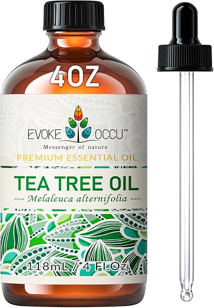 EVOKE OCCU Aceite Esencial de Árbol de Té 118ml, Aceite Puro de Árbol de Té para Difusor Piel Cabello Cuerpo Cuidado de Uñas - 1