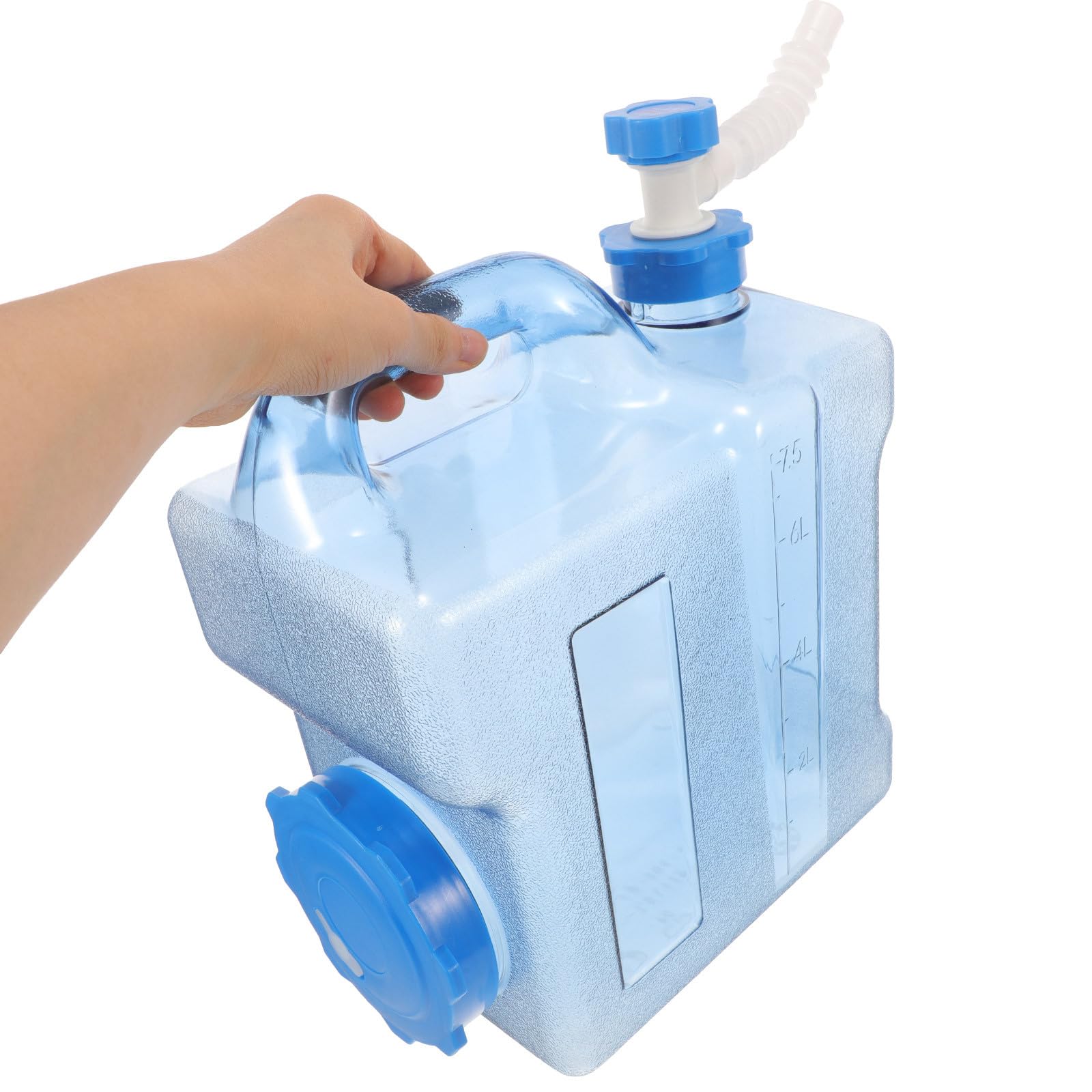GARVALON Outdoor Wasserkanister 7,5 L mit Zapfhahn Tragbarer Wasserspeicher aus Verschleißfestem Material Camping Wasserbehälter mit Griff für Wandern und Notfallversorgung
