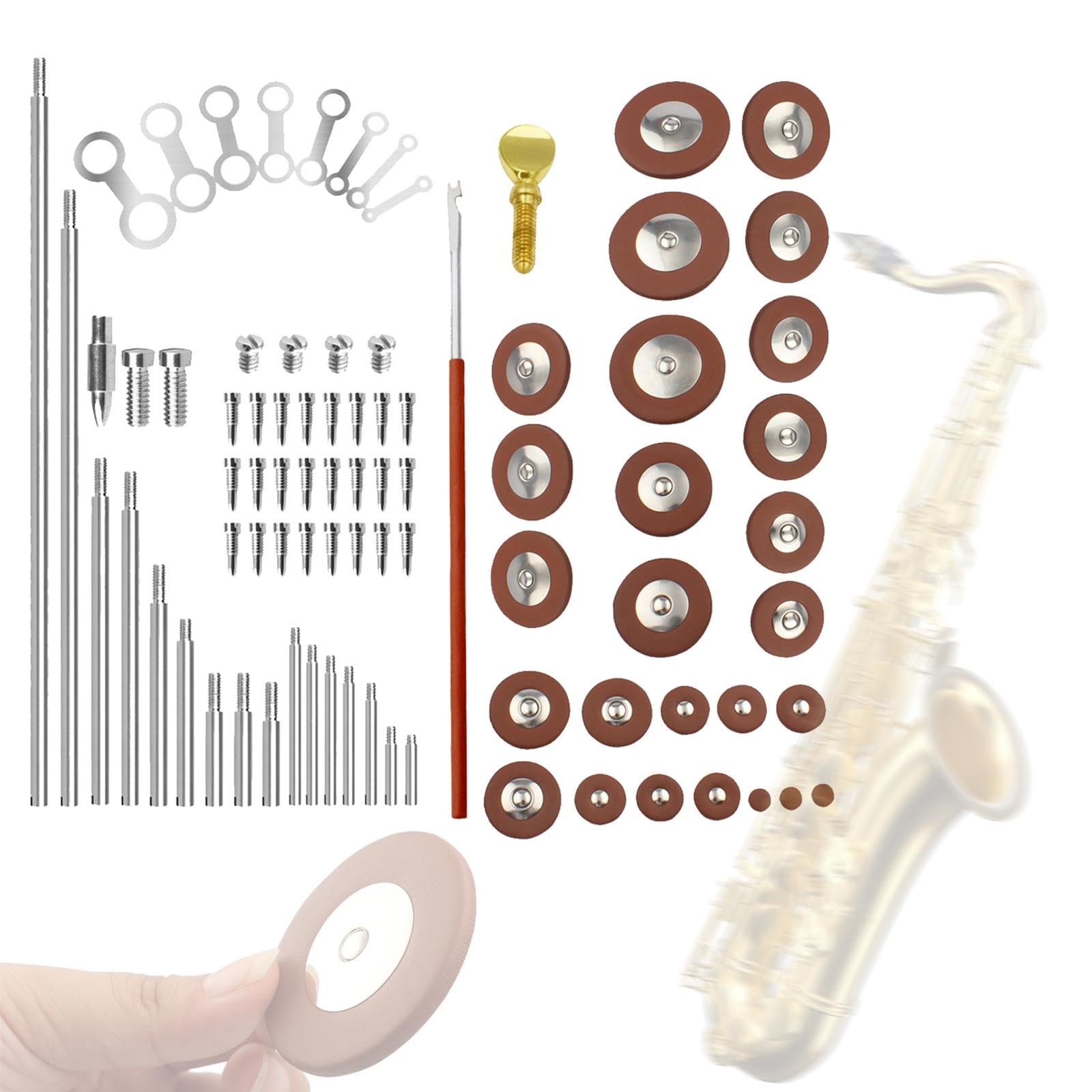 F Fityle Piezas de reparación para saxofón alto, herramientas de reparación de instrumentos de viento madera, herramientas de bricolaje resistentes, piezas de