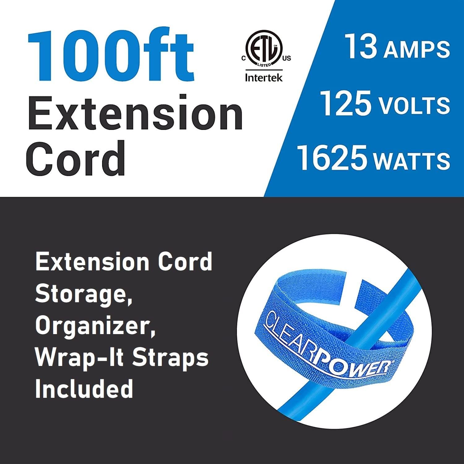 Exclusive Discount 🔥 Clear Power 100ft 14/3 SJTW -50°C Blue Extreme Cold Weather Extension Cord w/Power Indicator Light, 3 Prong Grounded Plug, CP10078 Top Rated Clear Power 100ft 14/3 SJTW -50°C Blue Extreme Cold Weather Extension Cord w/Power Indicator Light, 3 Prong Grounded Plug, CP10078