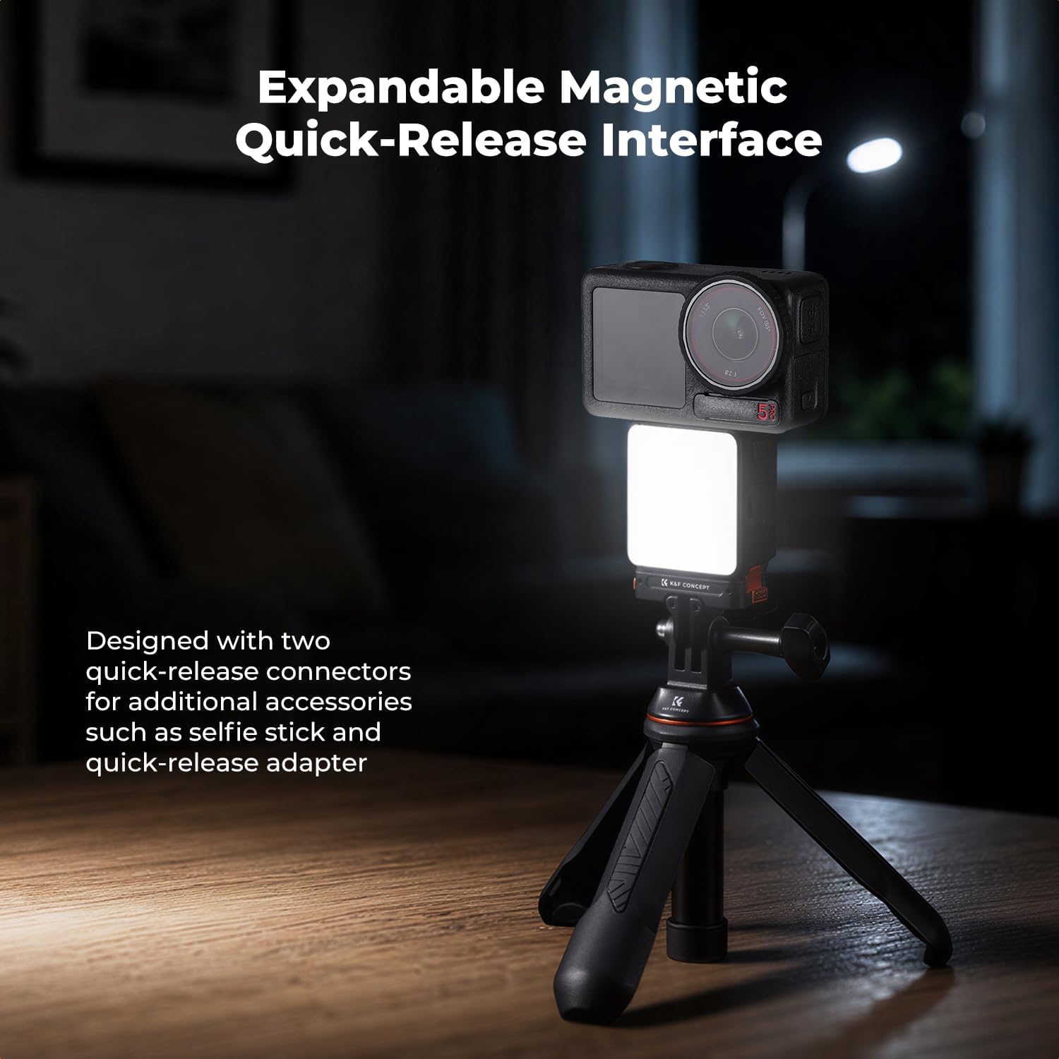 K&F CONCEPT Mini Fill Light Compatible with DJI Osmo Action 3/4/5 Pro