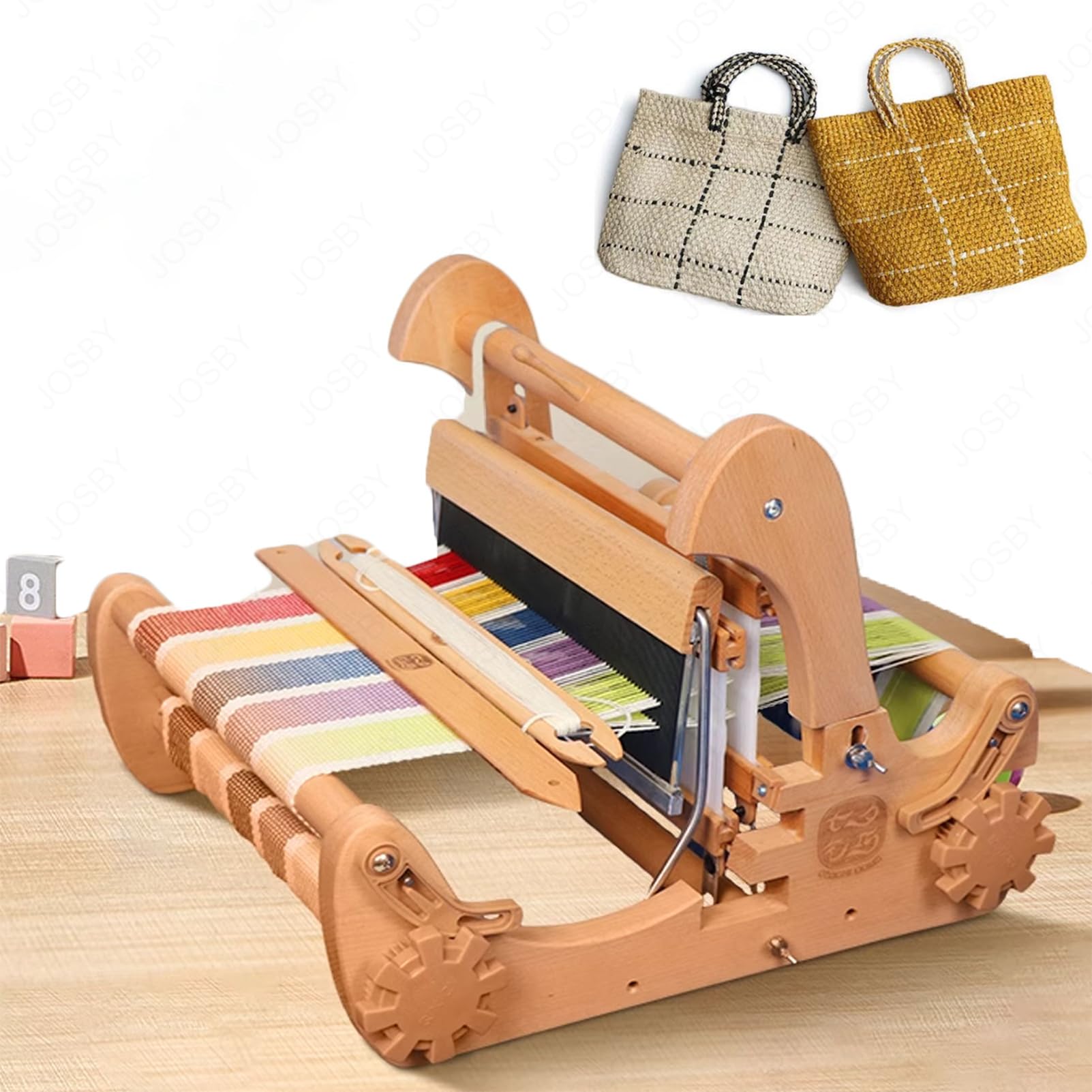 Kit per tessitura regolabile per principianti, telaio da 30,5 cm con telaio rigido, macchina da tessitura artigianale da scrivania per adulti e bambini, regalo artistico creativo