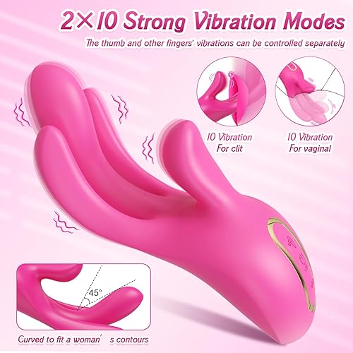 Miniatura 4 de Vibradores para adultos, juguetes sexuales para mujeres, vibrador de dedo con 10 patrones de aleteo y 10 modos de vibración para estimular el punto