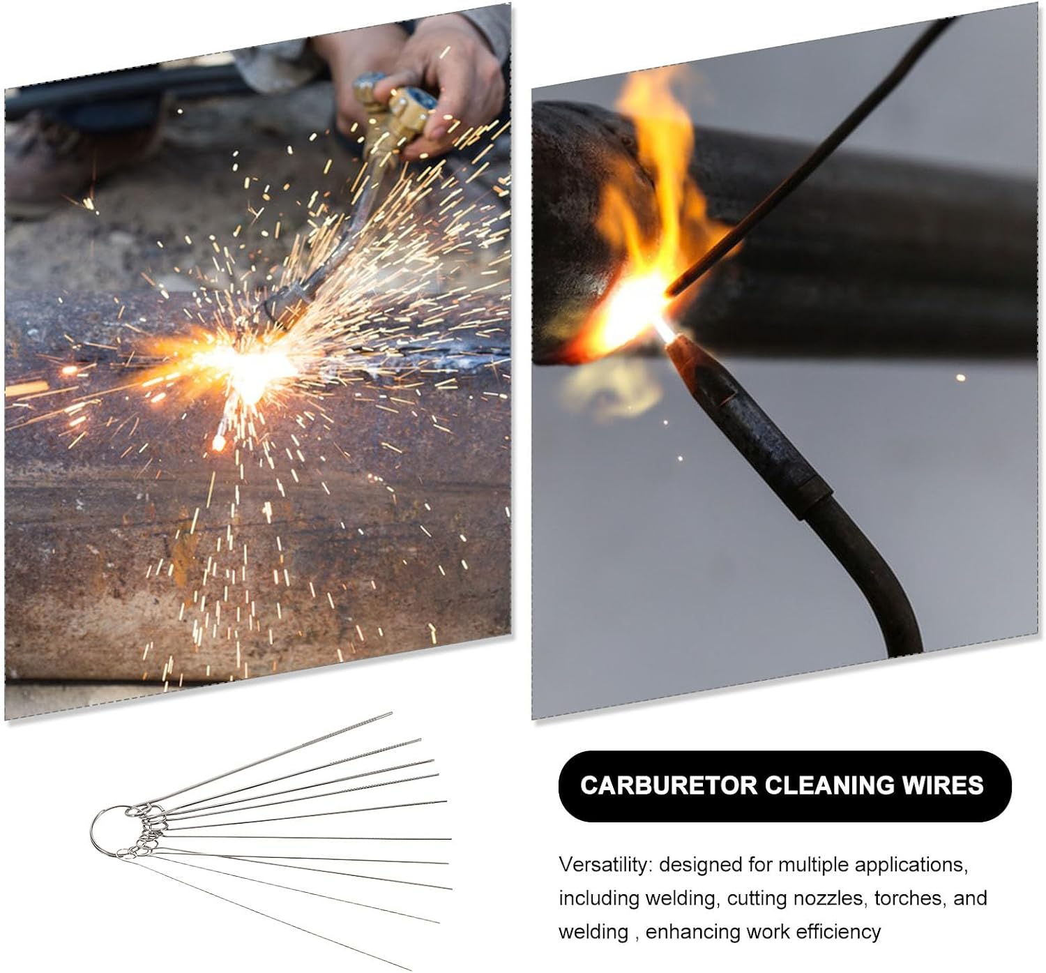 Alipis 6pcs Stainless Steel Welding Torch Tip Cleaner Needles for Carburetor and Nozzle Cleaning, Sturdy Welding and Cutting Torch Accessories for Precise Maintenance