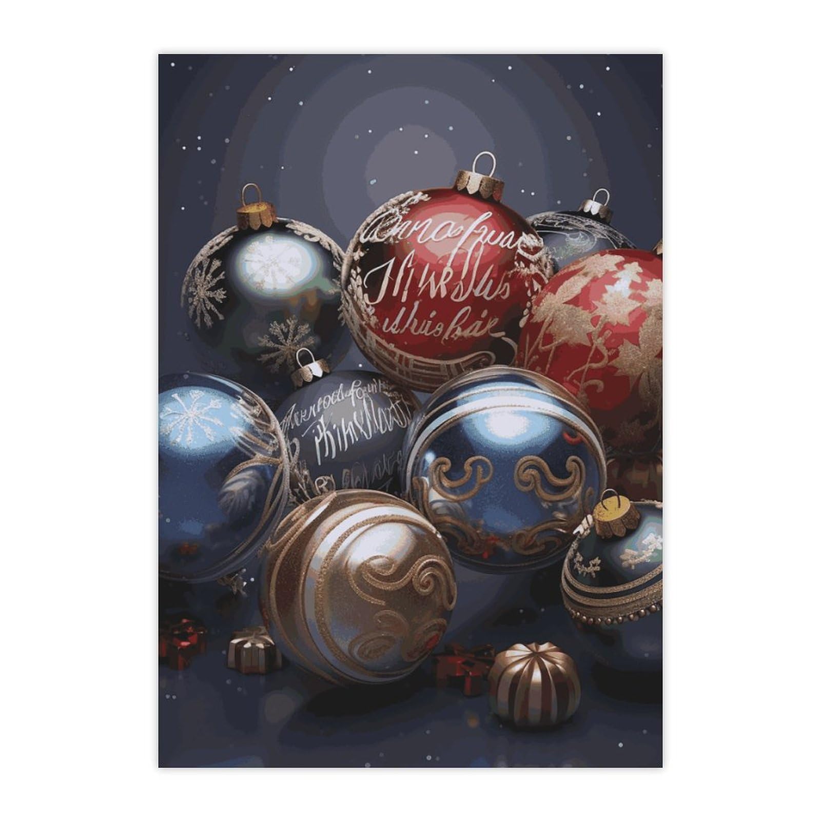 Autocollants boules de Noël imperméables haute adhérence pour PC et gourde