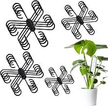 Plant Clips, Pack of 20 Plant Supports – 4 Sizes Indoor Climbing Plant Clips, Plant Support Clips, Coco Monstera, Hydrangea, Roses, Tomatoes (Black)