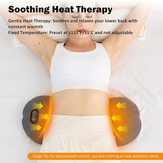 3-in-1 Rechargeable Smooth Triple Fusion Back Massager with Heat