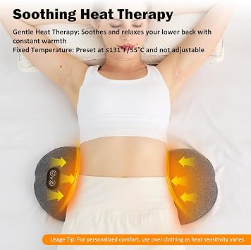 3-in-1 Rechargeable Smooth Triple Fusion Back Massager with Heat