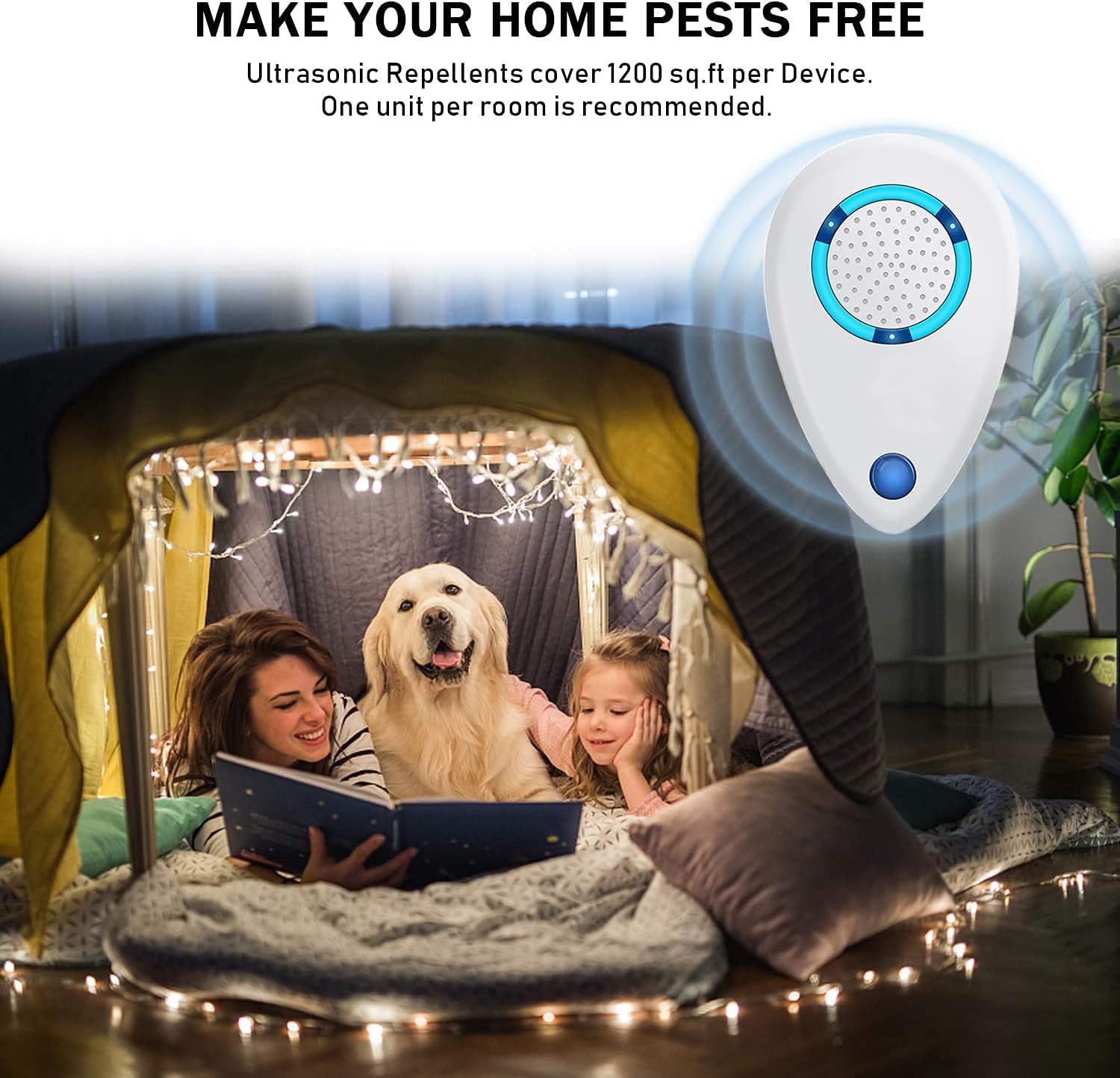 Ultrasonic Pest Repeller 4 Packs,Electronic Plug in Sonic Repellent pest Control for Mosquitoes Roaches Ant Mice Bugs Rodents Insects Mouse Spiders : Health & Household