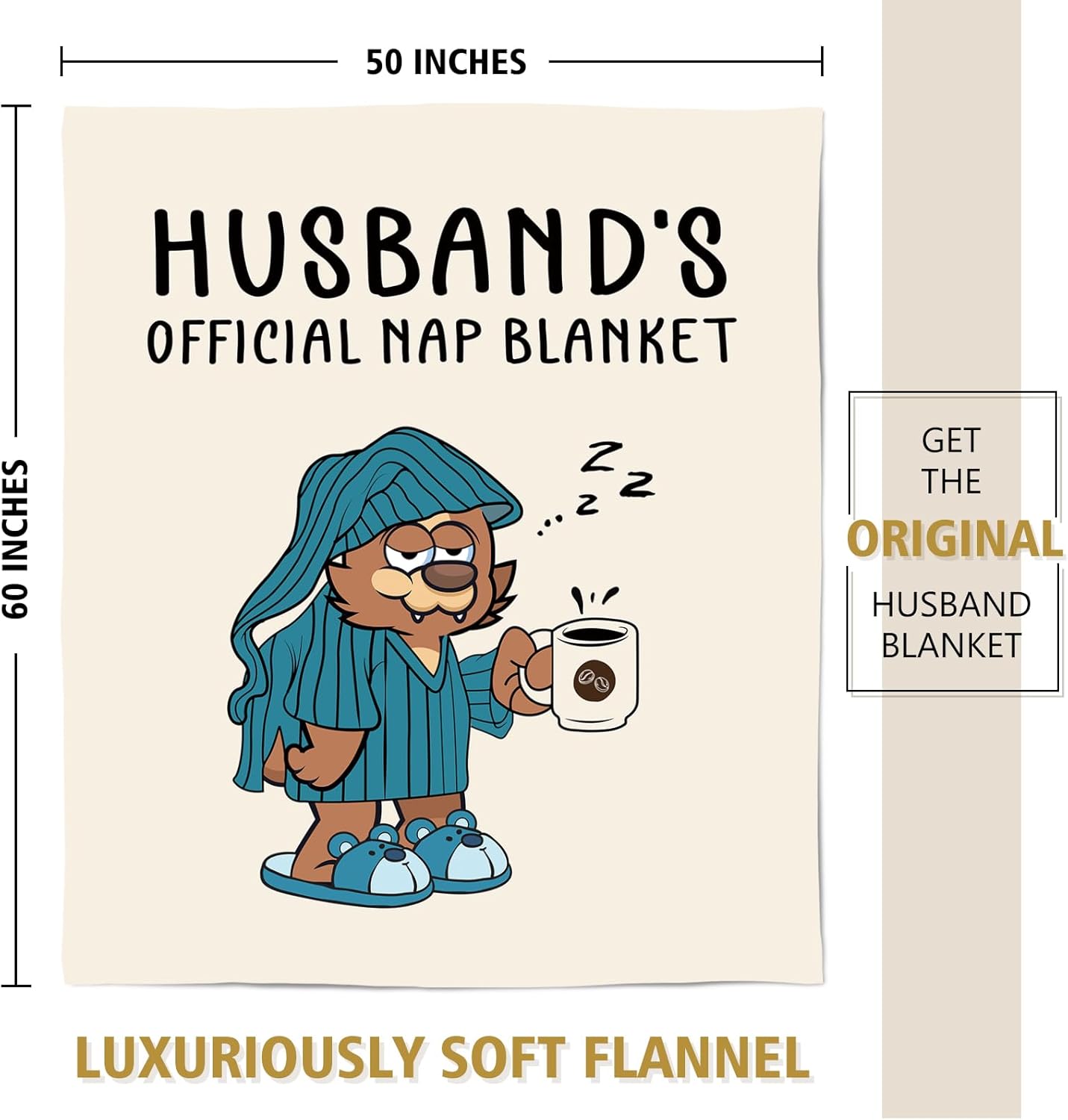 SteadStyle Funny Husband Valentines Day Gifts, Unique Husband Birthday Gift Blanket, Anniversary Wedding Valentines Day from Wife, Soft Blanket for Him 60" x 50" - Image 3