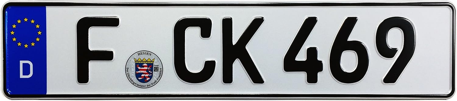 Frankfurt Germany License Plate FCK 469 by Z Plates