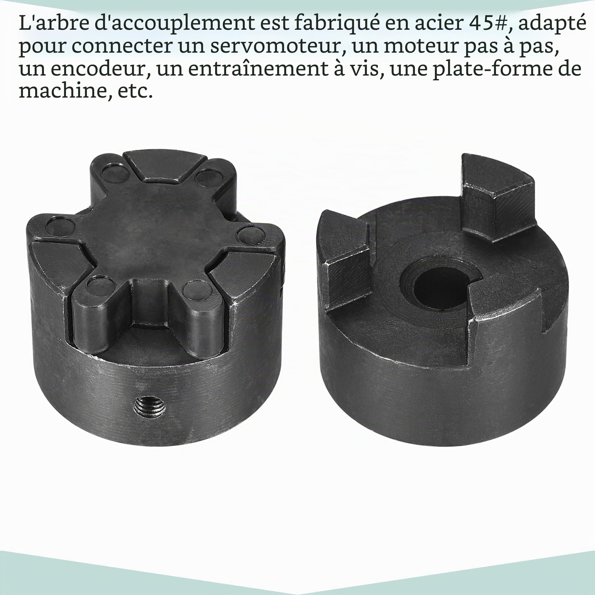 sourcing map Flexible Accouplement Arbre 10mm à 20mm 53mm x 44.5mm Moteur Coupleur Raccord