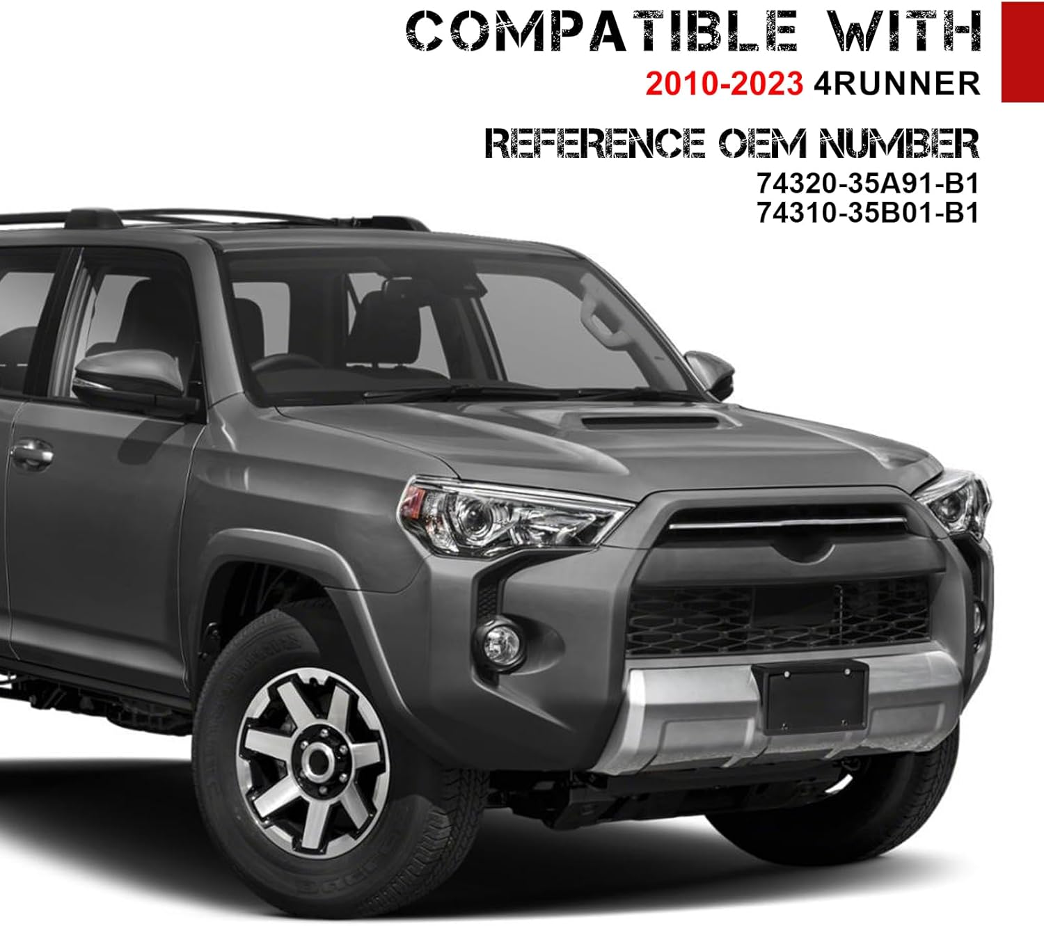 Left&Right Side Sun Visor Replacement for 4RUNNER Toyota 2010 2011 2012 2013 2014 2015 2016 2017 2018 2019 2020 2021 2022 2023 Sunvisor Replaces 74320-35A91-B1,74310-35B01-B1(Gray)