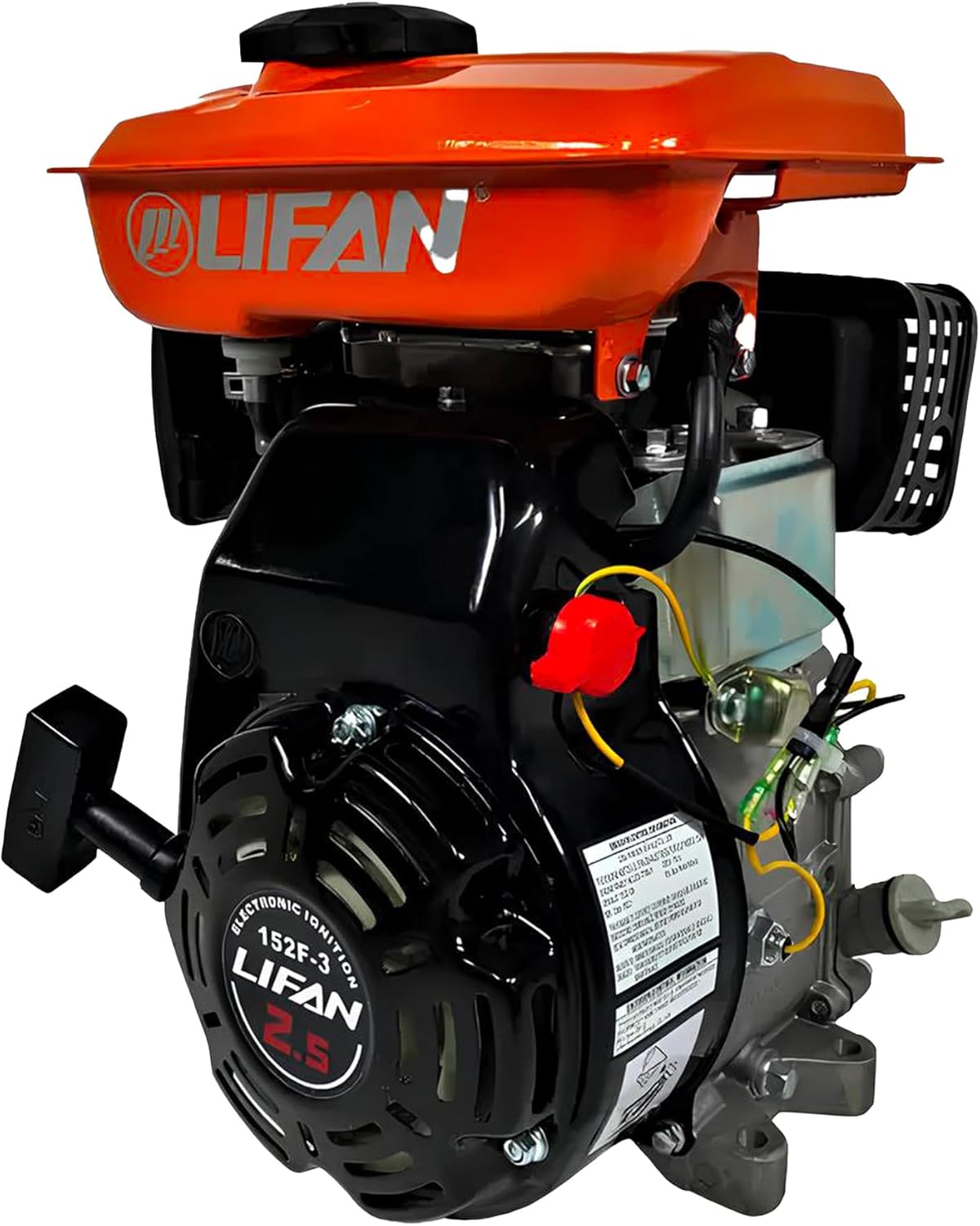 Lifan M25 Industrial Grade OHV Gasoline Engine, front-side view.