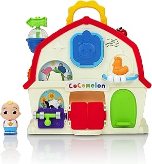 CoComelon JJ’s Musical Barn Playset - 9-inch On-The-Go Barn - JJ Figure - 8 Sensory Features - 3 Song Clips - Toys for Toddlers and Preschoolers