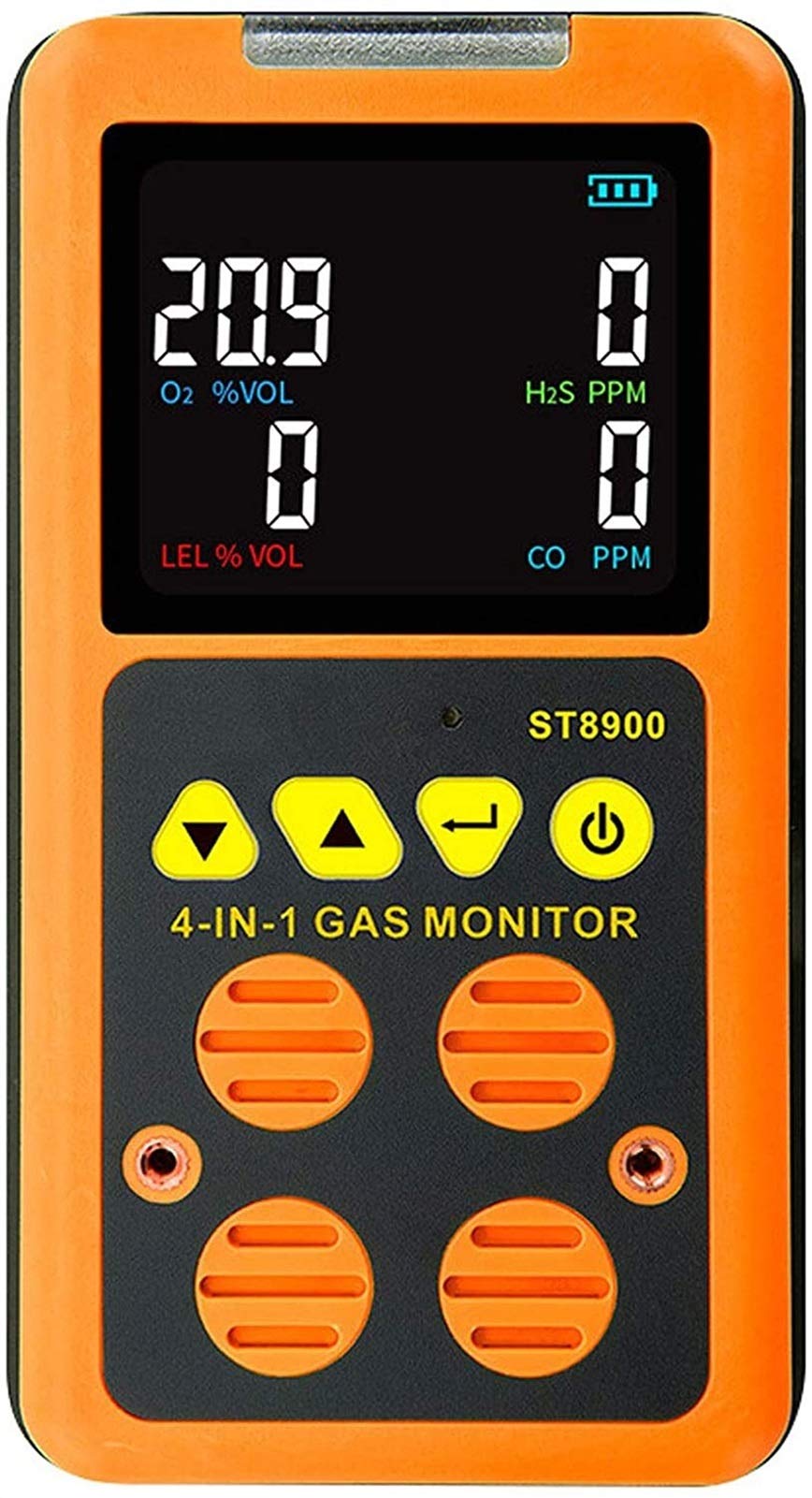 Précis Détecteur Portable Multi-gaz - analyseur de testeur de Compteur de Moniteur à 4 gaz (H2S, O2, CO et LEL) Moniteur de gaz avec Alarme de Type Voix Détecter