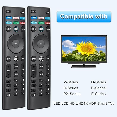 Miniatura 2 de Universal para VIZIO-Smart-TV Control remoto de repuesto XRT140Paquete de 2