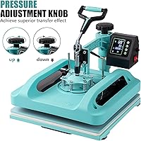 Vista 6 de Prensa de calor de 15 x 15 pulgadas, máquina de prensa de calor 8 en 1 con accesorio de vaso de 30 onzas, máquina de sublimación profesional