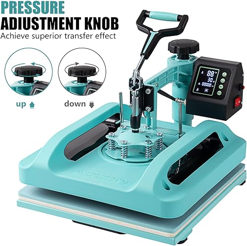 Miniatura 6 de Prensa de calor de 15 x 15 pulgadas, máquina de prensa de calor 8 en 1 con accesorio de vaso de 30 onzas, máquina de sublimación profesional para