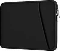 Askuko 15.6 Inch Laptop Sleeve Case - Shockproof Protective Bag with Front Pocket for HP Dell ASUS Lenovo, Black