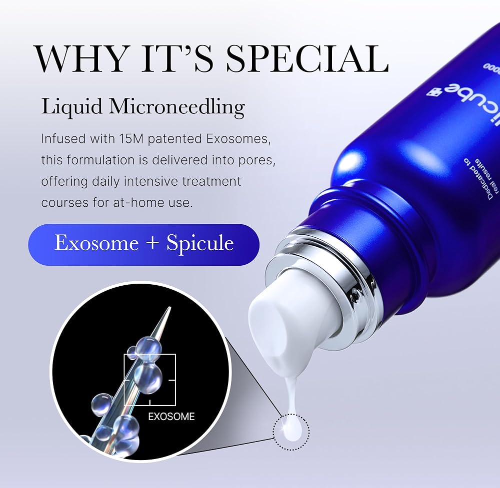 medicube Exosome Shot Zero 2,000 PPM Spicule Facial Serum | Liquid Skin Booster Serum | Exosome, AHA+BHA+PHA | Pore Care, Dead Skin Cells, Skin Texture | Korean Skincare, 1.01 fl.oz