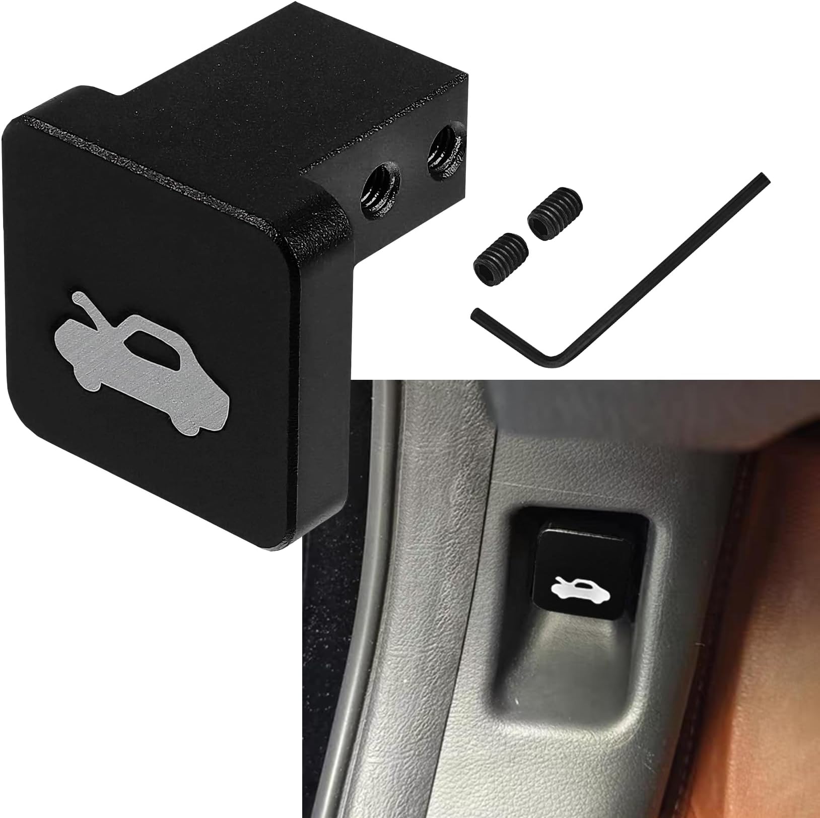 Hood Latch Release Handle Cable Repair Kit, Hood Release Handle Replacement, Heavy Duty Car Front Cover Puller Cable Repair Kit, Car Accessories Fit for Honda Civic CR-V Element (Black)