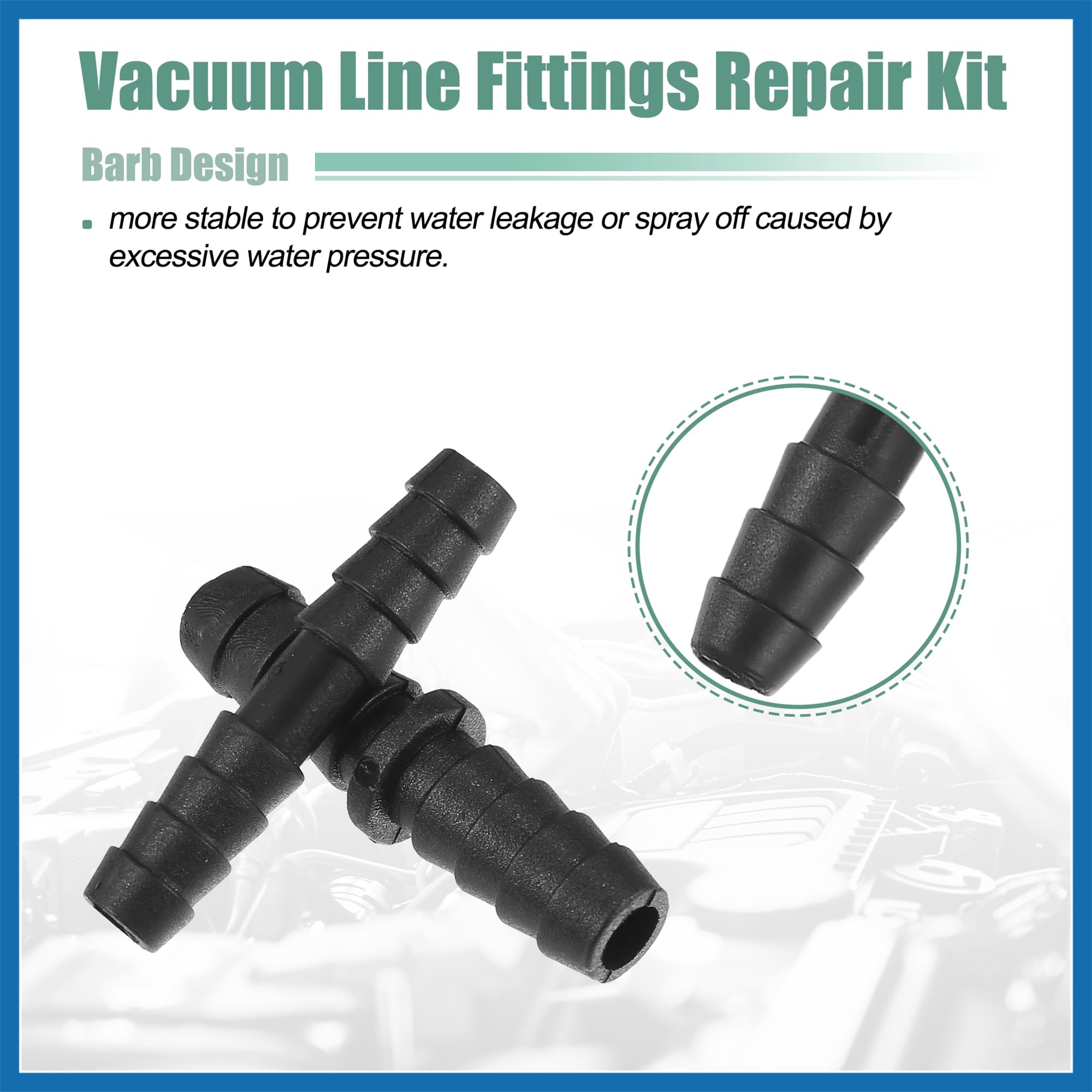 A ABSOPRO 113uds Automóvil Vacío Manguera Conector Surtido Kit Reemplazo de artículo