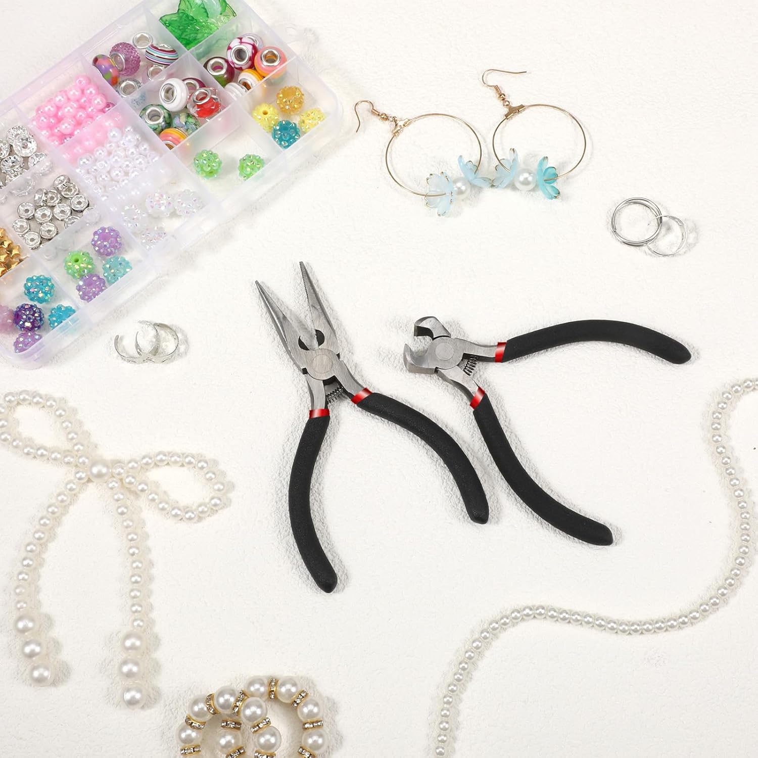 2 Pack End Cutting Pliers Jewelry Pliers Set Zipper Repair Tool Nail Puller Zipper Fix Install Plier and Tool for Replacement Zippers Plier for Jewelry Making Zippers Install