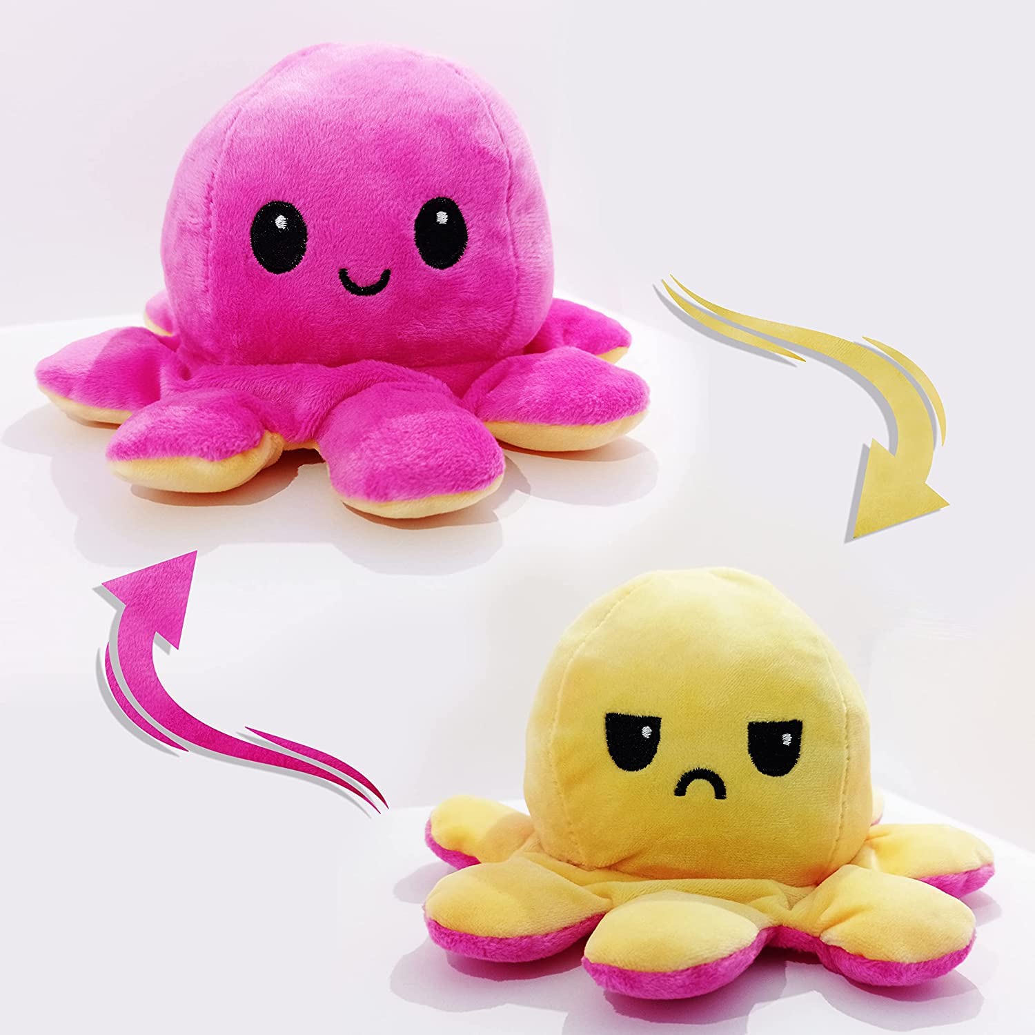 CREATURE Reversible Octopus Soft Toys for Kids |Octopus Stuffed Animal Plush Soft Toys for Kids | Color- Pink & Yellow | SIZE-12CM (B0C5TJNPF6) Amazon Price History, Amazon Price Tracker
