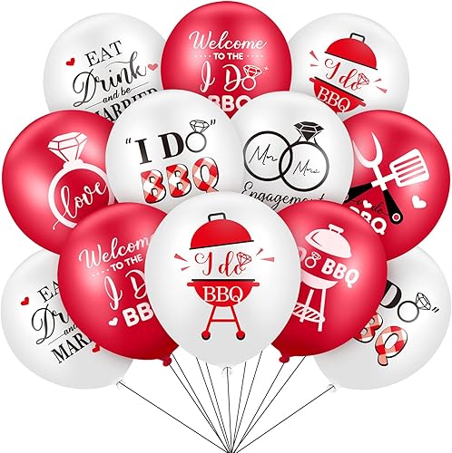 56 globos de barbacoa I Do a granel, decoraciones de baby shower, temática de boda, globos de látex, suministros de compromiso para verano,