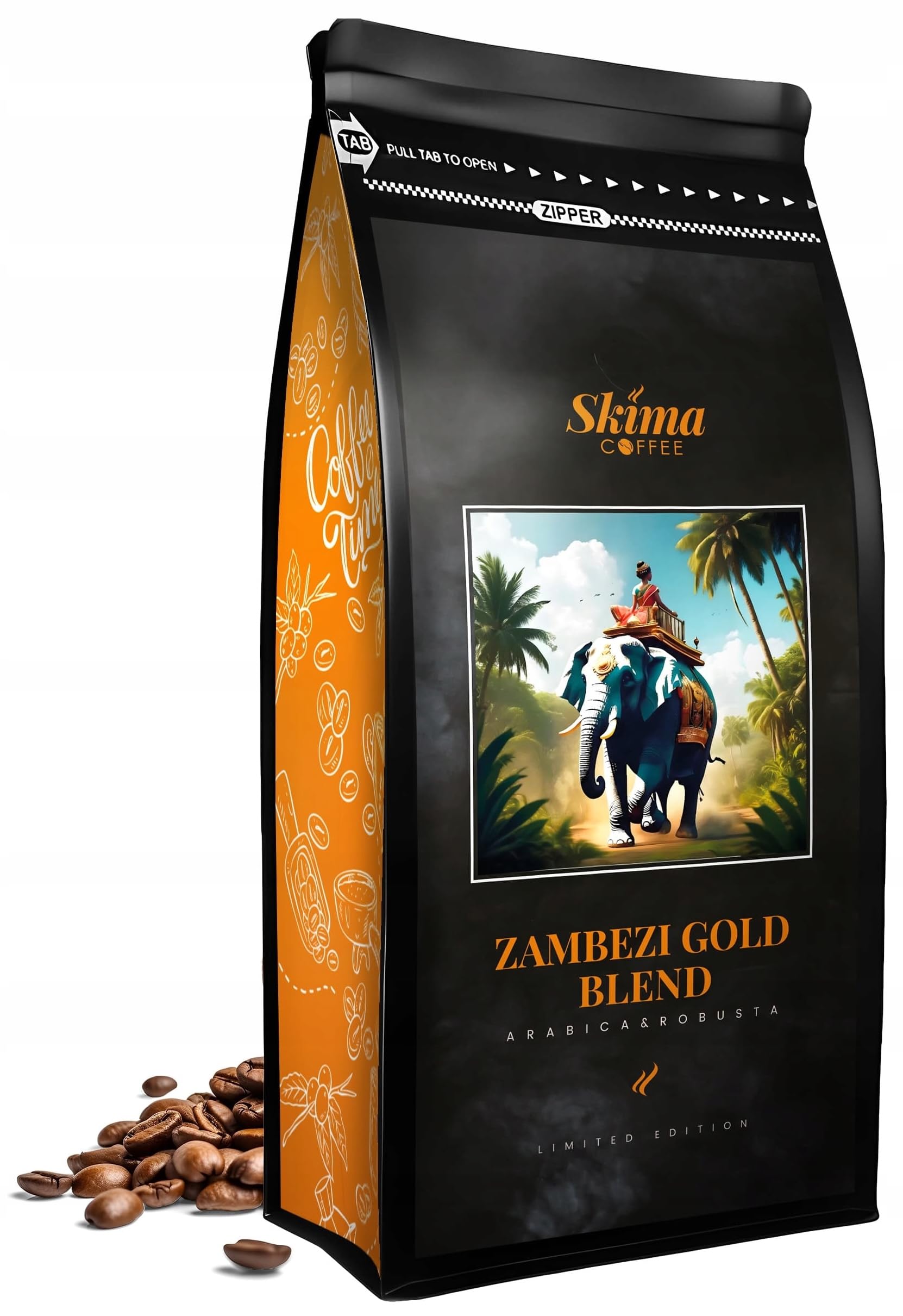 SkimaCoffee Café en grano 2 x 1 kg RIO ROAST/ZAMBEZI GOLD BLEND