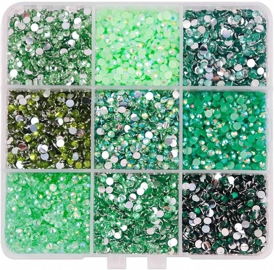 Rhinestones for Bedazzling 6Box 3mm Mixed Color Jelly Flatback Resin Rhinestones for Cup Garment Bag Shoes Nail Art Phone Case Decoration