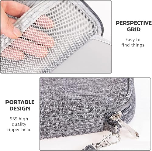 Miniatura 8 de Bolsa organizadora de cables portátil, 4 unidades, bolsa pequeña para cables electrónicos, bolsa organizadora de accesorios electrónicos, bolsa de