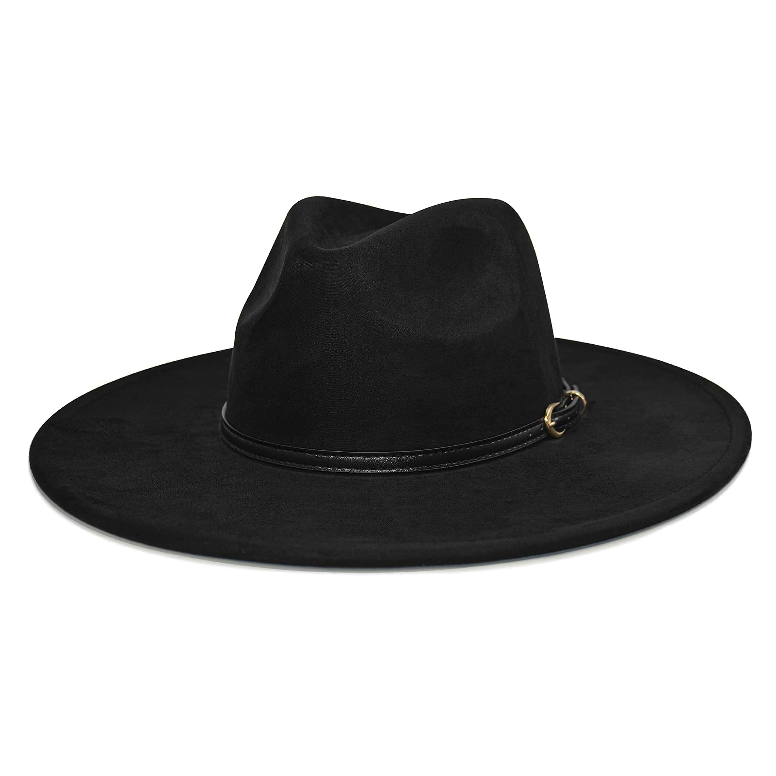 FLUFFY SENSE. Big Wide Brim Fedora Hat for Women - Nashville Outfits Western Hats Women's Felt Panama Rancher Hat