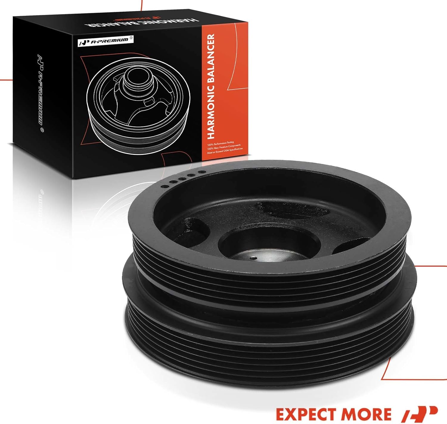 A-Premium Engine Harmonic Balancer Crankshaft Pulley Compatible with Mitsubishi L200 Triton Strada 2015, Pajero Sport 2015 2017 2019, Pajero/Montero Sport 2015