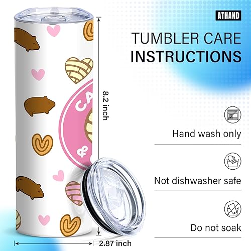 Miniatura 4 de ATHAND Cafecito Y Chisme - Vaso de regalo para mujeres, mamá, hija, compañera de trabajo, mejor amiga, vaso delgado de 20 onzas con tapa, taza de