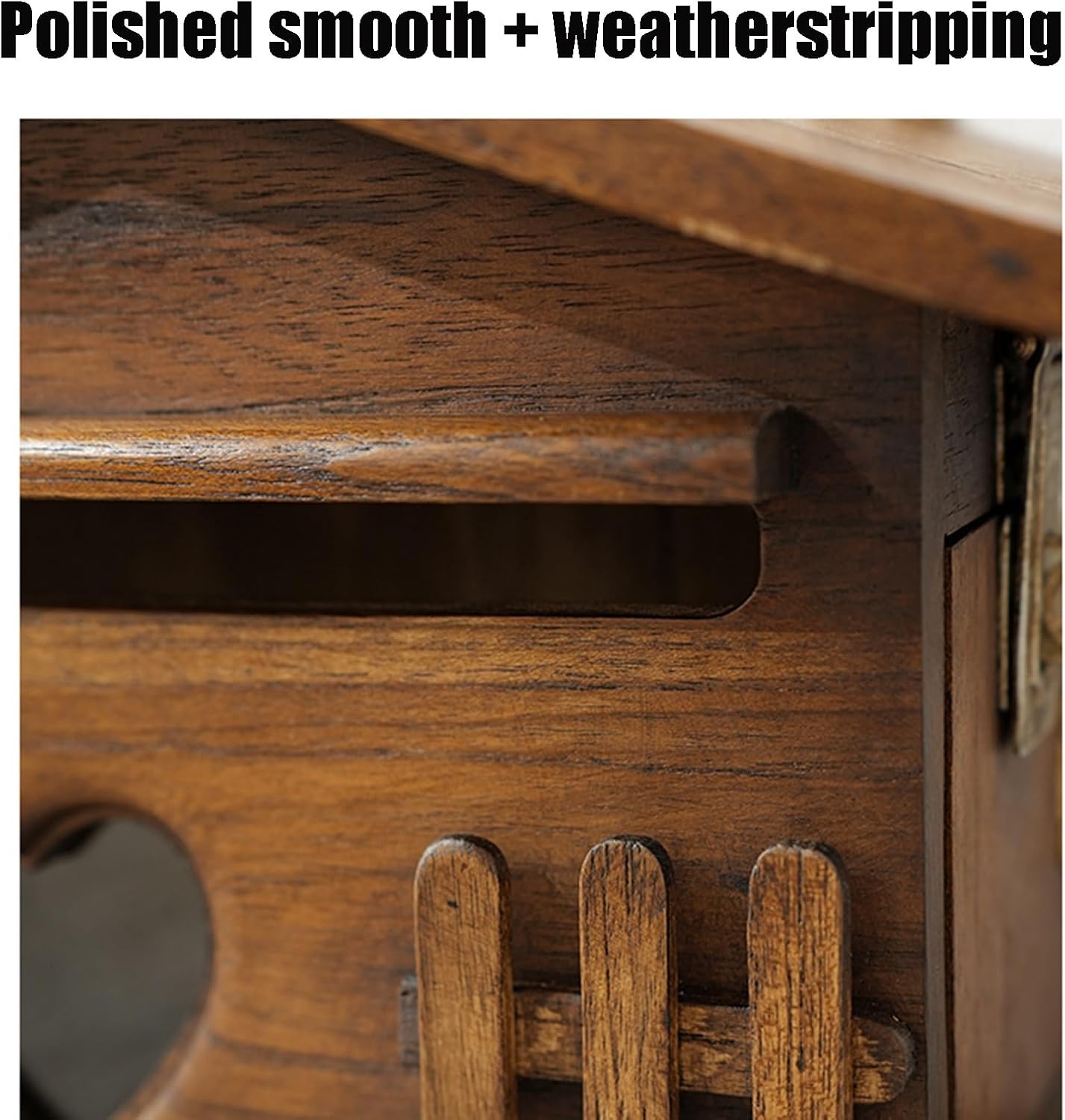 Handcrafted Wooden House Mailbox with Rain Strip and Clear Viewing Port Mailboxes Brass Latch Plus Back Clasp Wall Mounted Parcel Boxes