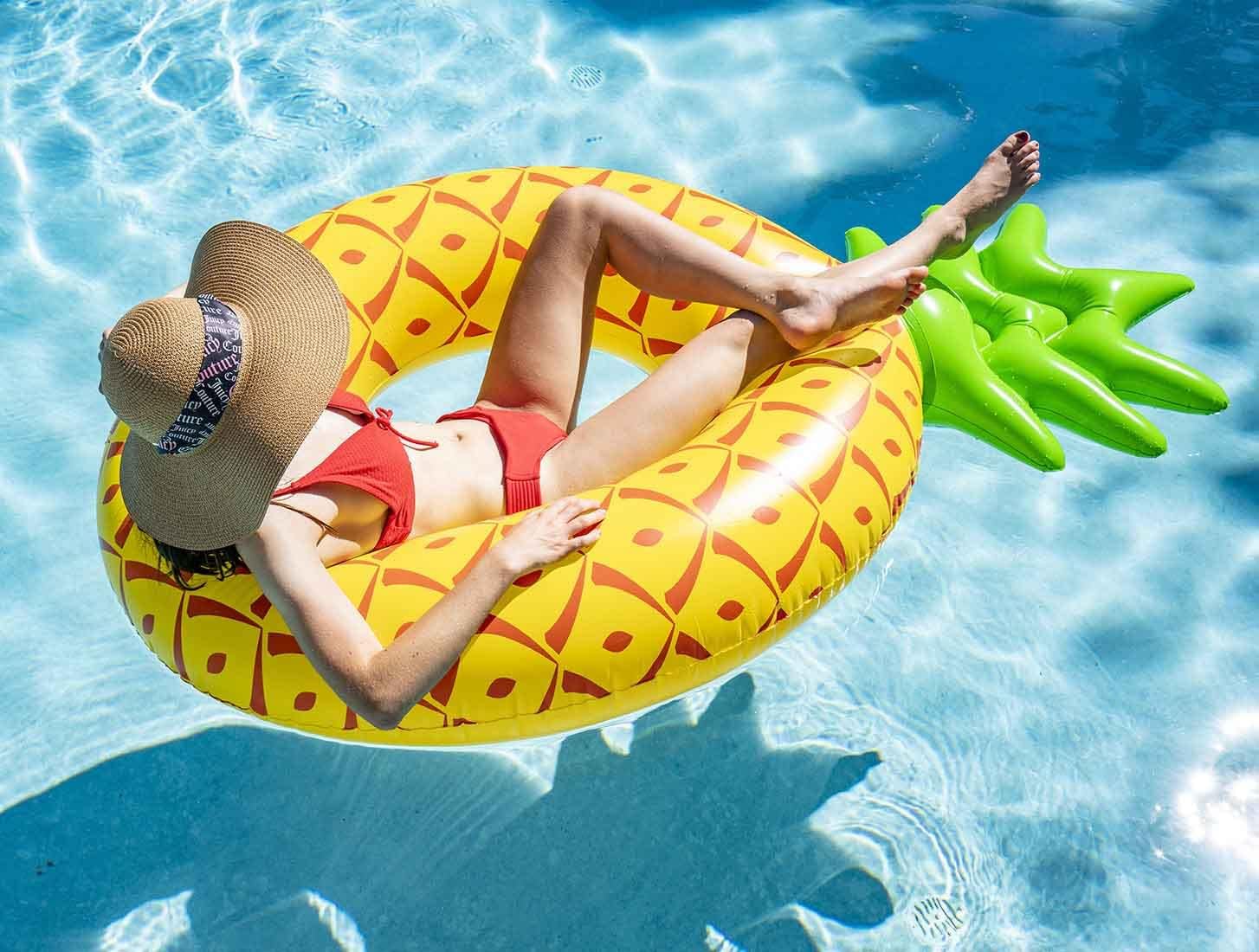 Large Inflatable Pineapple Pool Float for Adults