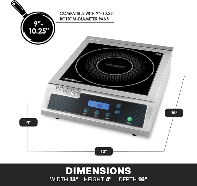 Estufa Vitrocerámica 1 Puesto 11 x 11 Pulgadas 120V miniatura 3