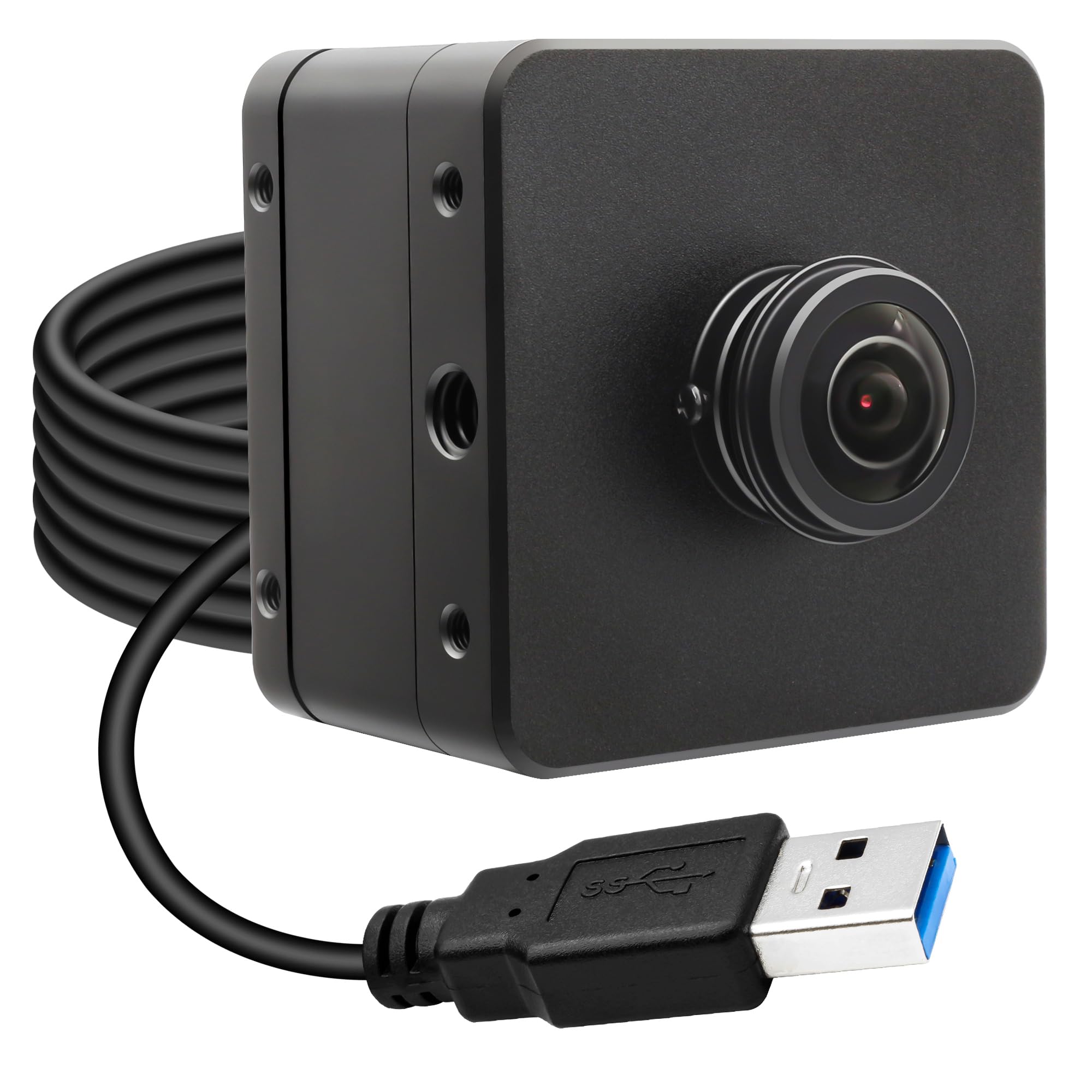 Svpro Fotocamera USB 3.0 da 12 MP, webcam ad alta velocità da 1080p a 230 fps con obiettivo fisheye da 204°e struttura in metallo, fotocamera UVC HD IMX577 per computer e laptop