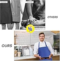 Vista 6 de Gotega Waterproof Rubber Vinyl Apron Adjustable Dishwasher Apron - Apron for Women Men Heavy Duty Work Apron