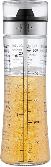 Qcwwy 200 Ml Vinaigrette Shaker Vinaigrette Pot Sans Fuite Vinaigrette Bouteille Mélangeur Avec Couvercle Pour Cuisine(Le Noir