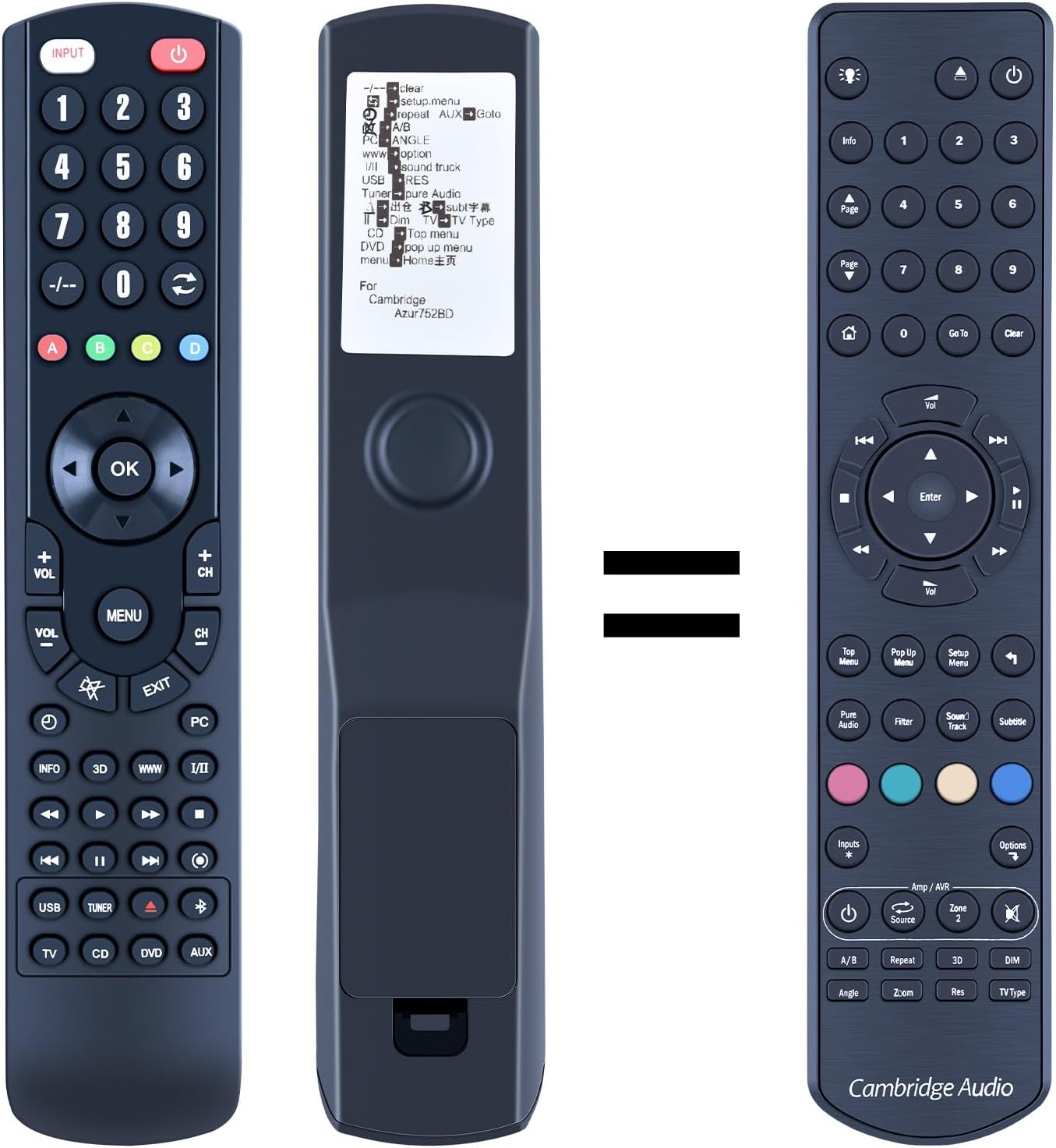 New Replace Remote Control for Cambridge Audio AZUR752BD Azur 752BD Azur 751BD Azur 651BD Azur 650BD